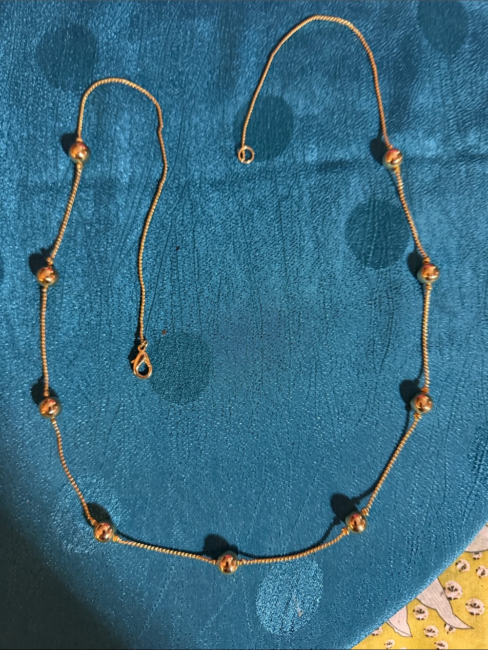 Gold Bead Station Necklace - Women's Jewelry